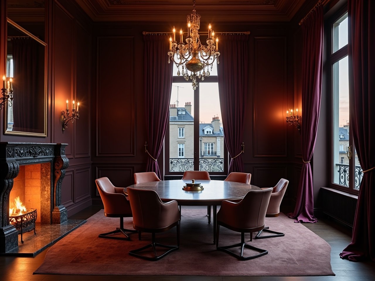 Le salon de réunion de la maison TRHTG